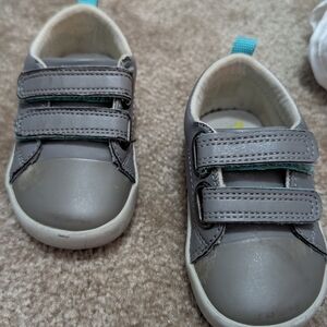 Gray Kids Shoes with Velcro Straps